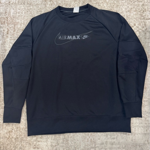 Nike Other - Nike Black Air Max Logo Crewneck Sweatshirt